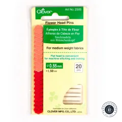 Clover Flower Head Pins rot-orange