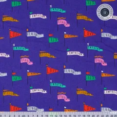 Cloud 9 Fabrics - Universal Love - Pennant Power - Blue Cloud 9 Fabrics - Universal Love - Pennant Power - Blue