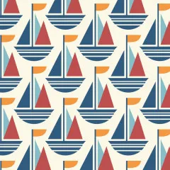 CANVAS - Cloud 9 Fabrics - Ocean Motion - Boat