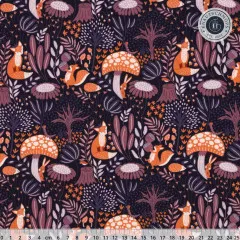 Cloud 9 Fabrics - Whimsical Forest Floor - Twilight Exploration - Midnight