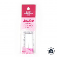 Sewline Water-Soluble Fabric Glue Pen Nachfüller blau (2er Pack)