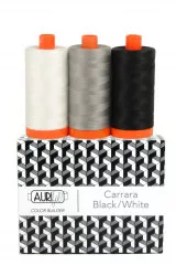 Aurifil 50wt Cotton Color Builder - Carrara Black White