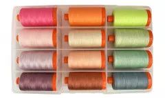 Aurifil 50wt Set - Tula Pink Neons & Neutrals (große Spulen)