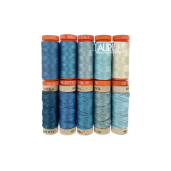 Aurifil 50wt Aurifloss Set - Indigo by Wendy Sheppard