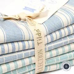 Tilda Fat Quarter Bundle - Tea Towel Basic Blue Teal