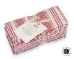 Tilda Fat Quarter Bundle - Tea Towel Basic red plum