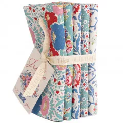 Tilda Fat Quarter Bundle - Jubilee - Teal / White