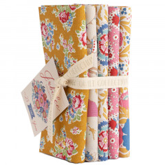 Tilda Fat Quarter Bundle - Jubilee - Mustard / Pink