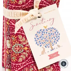 Tilda Fat Quarter Bundle - Sanctuary - Maroon Rhubarb