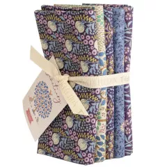 Tilda Fat Quarter Bundle - Sanctuary - Eggplant Blue