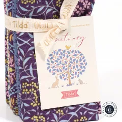 Tilda Fat Quarter Bundle - Sanctuary - Eggplant Blue