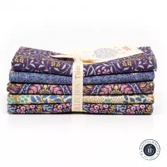 Tilda Fat Quarter Bundle - Sanctuary - Eggplant Blue