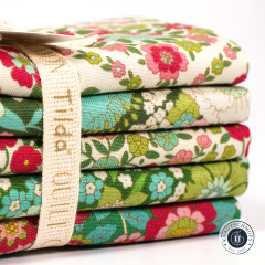 Tilda Fat Quarter Bundle - Wallflower - Green Tilda Fat Quarter Bundle - Wallflower - Green