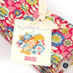 Tilda Fat Quarter Bundle - Wallflower - Burgundy/Pink