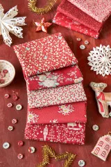 Tilda Fat Quarter Bundle - Merry Little Christmas - Red