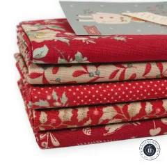 Tilda Fat Quarter Bundle - Merry Little Christmas - Red