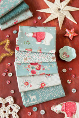 Tilda Fat Quarter Bundle - Merry Little Christmas - Duck Egg Tilda Fat Quarter Bundle - Merry Little Christmas - Duck Egg