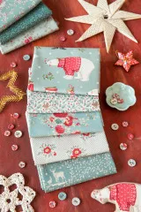 Tilda Fat Quarter Bundle - Merry Little Christmas - Duck Egg