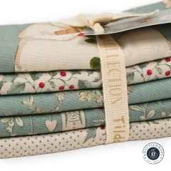 Tilda Fat Quarter Bundle - Merry Little Christmas - Duck Egg