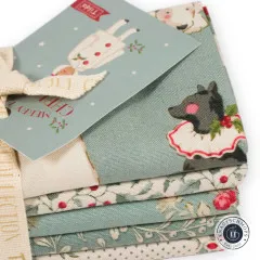 Tilda Fat Quarter Bundle - Merry Little Christmas - Duck Egg