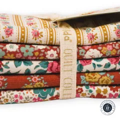 Tilda Fat Quarter Bundle - Village Life - Rust/Ochre