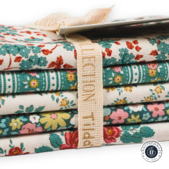 Tilda Fat Quarter Bundle - Village Life - Petrol/Teal
