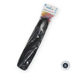Verpackte Rolle des ByAnnie's 4-Yard-Zippers in Schwarz mit sichtbaren bunten Zippern am Etikett