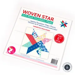 It's Sew Emma Quilt Block Foundation Paper (FPP) - Woven Star 6x6 inch