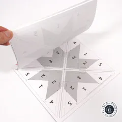 It's Sew Emma Quilt Block Foundation Paper (FPP) - Woven Star 6x6 inch