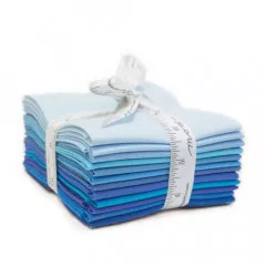 Moda Bella Solids Fat Quarter Bundle - Blau