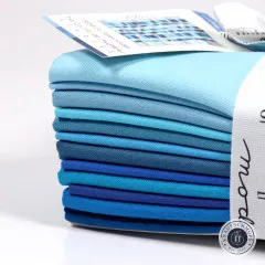 Moda Bella Solids Fat Quarter Bundle - Blau