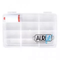 Aurifil Storage Case mit 50wt Garnspule Weiß (Aufbewahrungsdose)