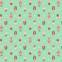 Cotton&Steel Fabrics - Mini Market - Brain Freeze - Feel the Teal