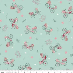 Riley Blake Baumwoll Designerstoff - Berry Market - Bicycles Mint Riley Blake Baumwoll Designerstoff - Berry Market - Bicycles Mint