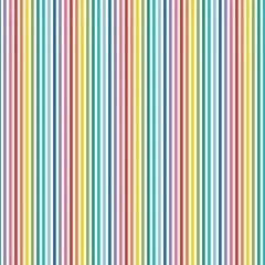 Riley Blake Baumwoll Designerstoff - 1/8 Stripe - Rainbow