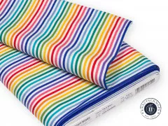 Riley Blake Baumwoll Designerstoff - 1/8 Stripe - Rainbow