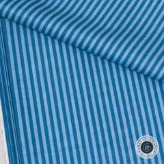 Riley Blake Baumwoll Designerstoff - 1/8&quote; Tonal Stripe - Denim