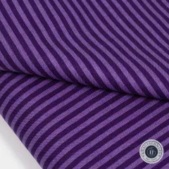 Riley Blake Baumwoll Designerstoff - 1/8 Tonal Stripe - Eggplant