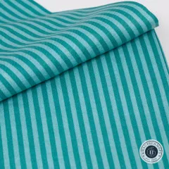 Riley Blake Baumwoll Designerstoff - 1/8 Tonal Stripe - Teal