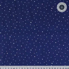 Riley Blake Baumwoll Designerstoff - Dapple Dot - Navy (50cm-Rest)