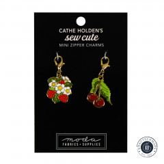 Reißverschluss-Anhänger (Zipper Charms) - Cathe Holden - Mini Strawberry Cherry