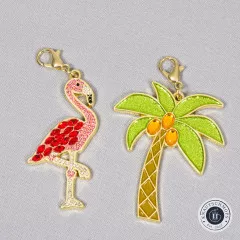 Reißverschluss-Anhänger (Zipper Charms) - Cathe Holden - Flamingo Palme