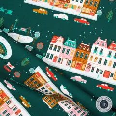Art Gallery Fabrics - Christmas in the City - Joyful Boulevard Night