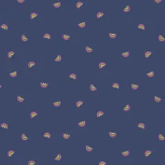 Cotton & Steel - Basics - Always Look For Rainbows - In The Midnight Hour Fabric