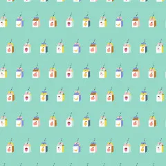 Cotton&Steel Fabrics - A Sunshine Story - Sunshine Smoothies - Teal Blast