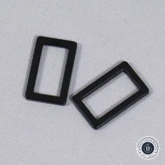 ByAnnie's - 1inch Rectangle Ring Flat - Black Metal ByAnnie's - 1inch Rectangle Ring Flat - Black Metal