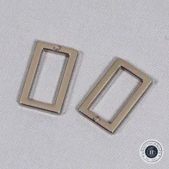 ByAnnie's - 1inch Rectangle Ring Flat - Nickel ByAnnie's - 1inch Rectangle Ring Flat - Nickel