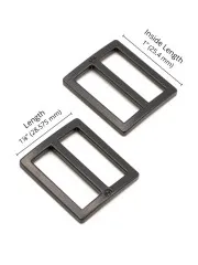 ByAnnie's - 1inch Slider - widemouth, flat - Black metal