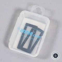 ByAnnie's - 1.5inch Rectangle Ring Flat - Black Metal