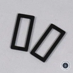ByAnnie's - 1.5inch Rectangle Ring Flat - Black Metal ByAnnie's - 1.5inch Rectangle Ring Flat - Black Metal